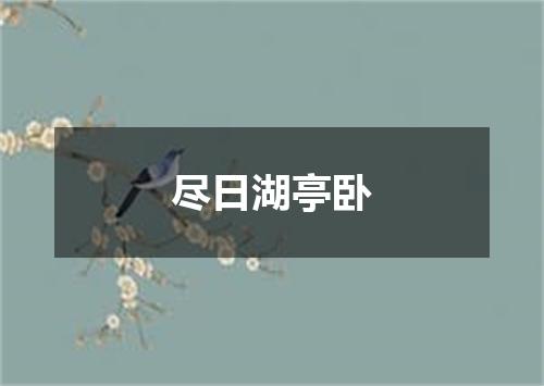 尽日湖亭卧