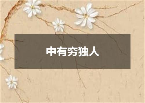中有穷独人