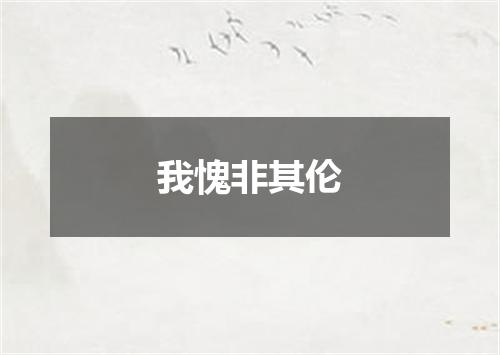 我愧非其伦