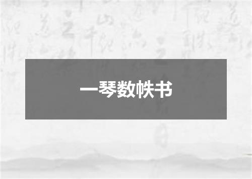 一琴数帙书