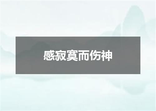 感寂寞而伤神