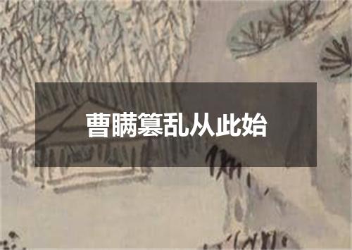 曹瞒篡乱从此始