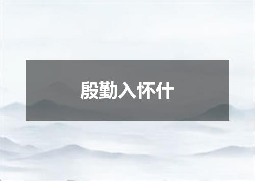 殷勤入怀什