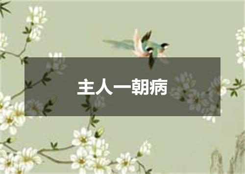 主人一朝病