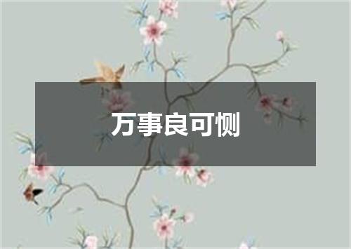 万事良可恻