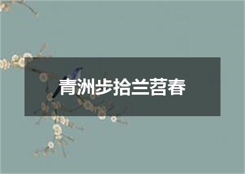 青洲步拾兰苕春