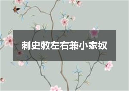 刺史敕左右兼小家奴