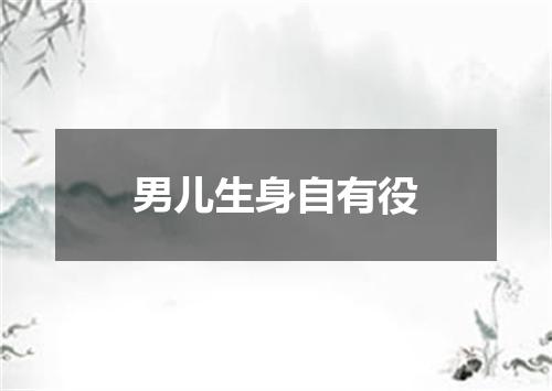 男儿生身自有役