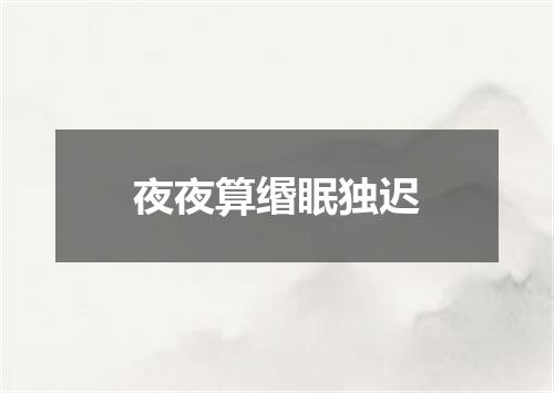 夜夜算缗眠独迟