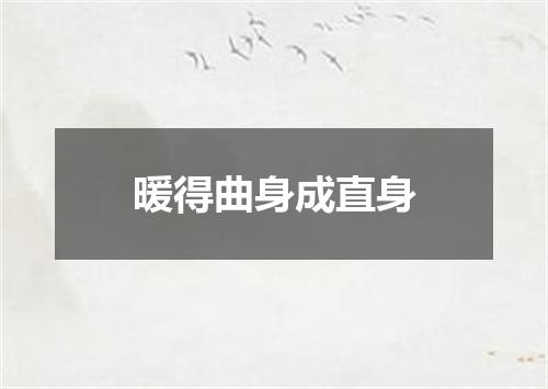 暖得曲身成直身