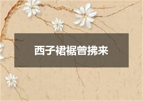 西子裙裾曾拂来