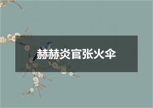 赫赫炎官张火伞