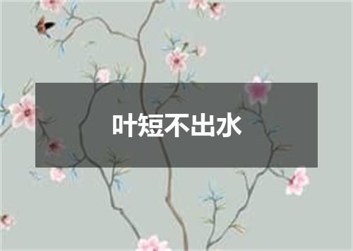 叶短不出水