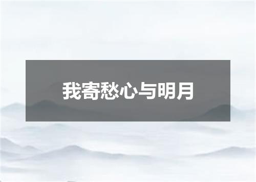 我寄愁心与明月
