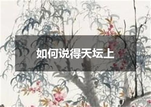 如何说得天坛上
