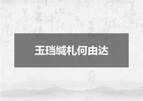 玉珰缄札何由达