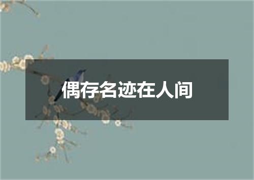 偶存名迹在人间