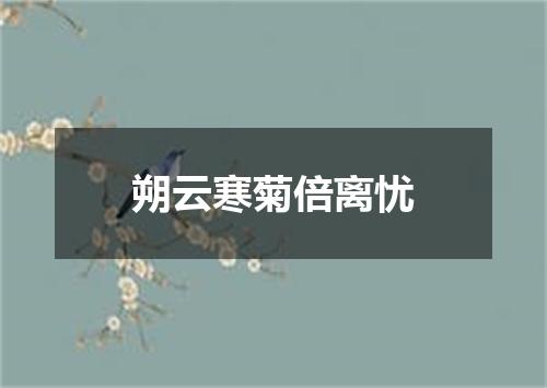 朔云寒菊倍离忧