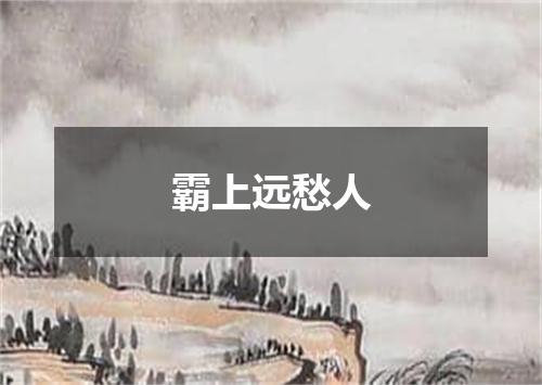霸上远愁人