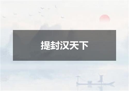 提封汉天下