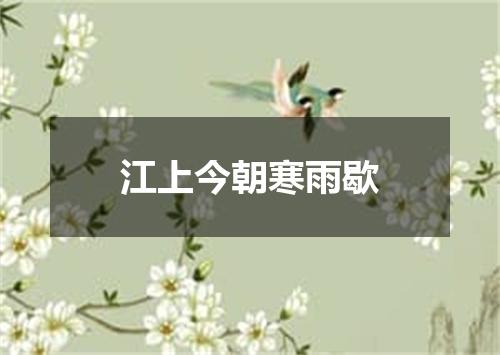 江上今朝寒雨歇