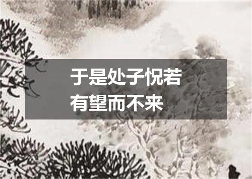 于是处子怳若有望而不来