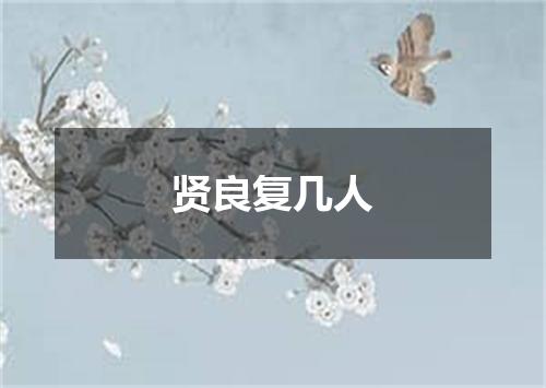 贤良复几人