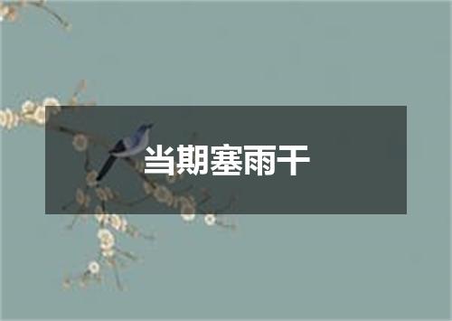 当期塞雨干