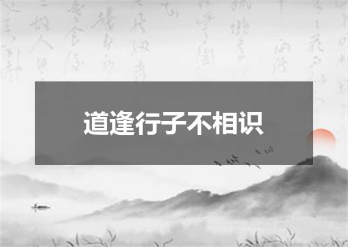 道逢行子不相识