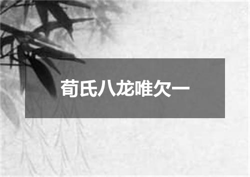 荀氏八龙唯欠一