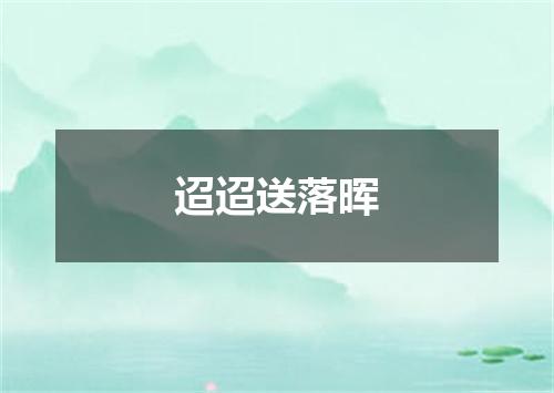 迢迢送落晖