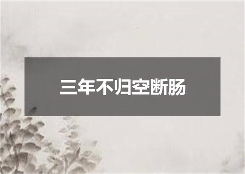 三年不归空断肠