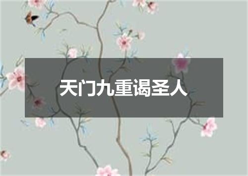 天门九重谒圣人