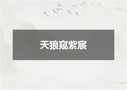 天狼窥紫宸