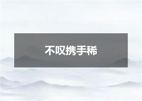 不叹携手稀