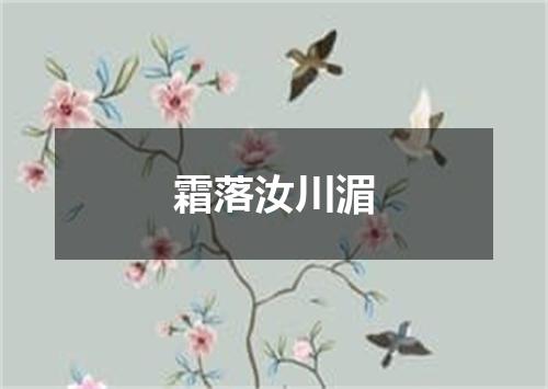 霜落汝川湄