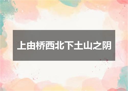 上由桥西北下土山之阴