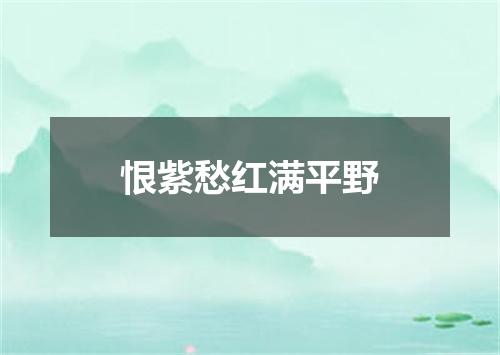 恨紫愁红满平野
