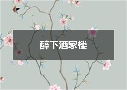 醉下酒家楼