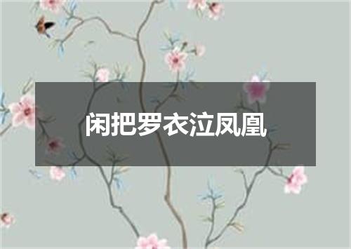 闲把罗衣泣凤凰