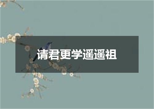 请君更学遥遥祖