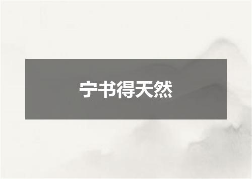 宁书得天然