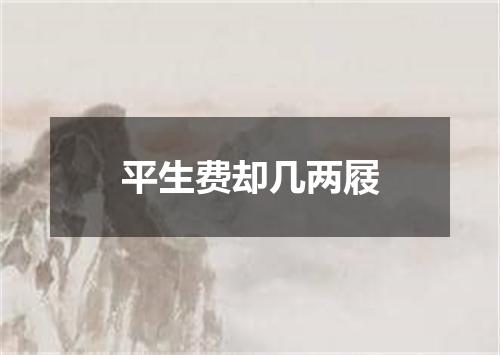 平生费却几两屐
