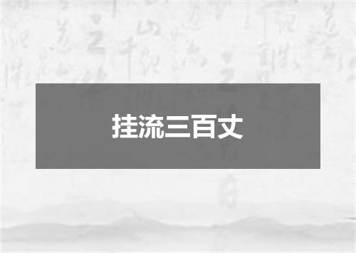 挂流三百丈