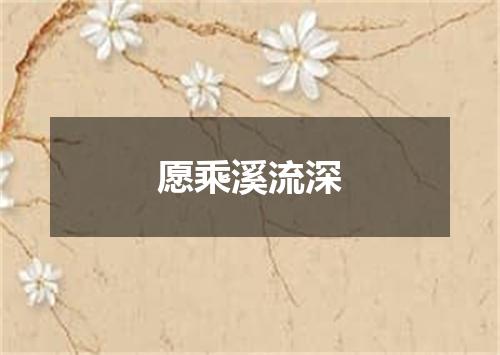 愿乘溪流深