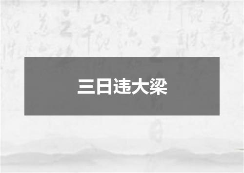 三日违大梁