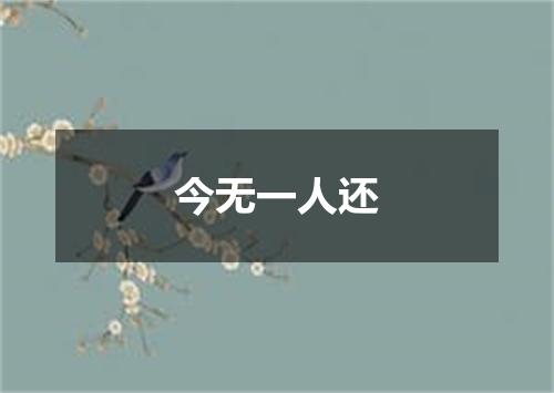 今无一人还