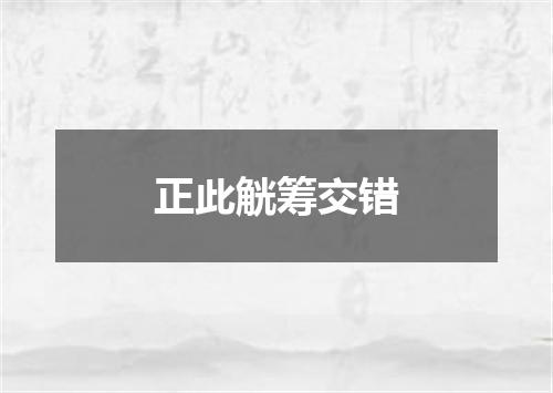正此觥筹交错