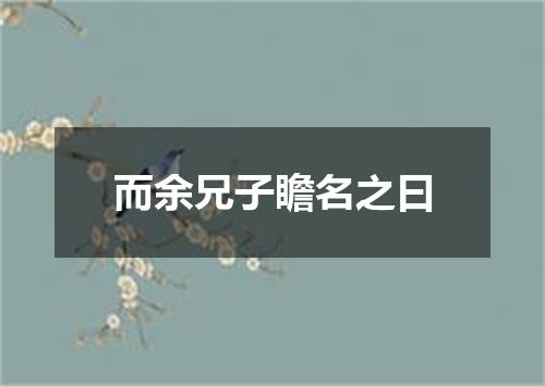 而余兄子瞻名之曰