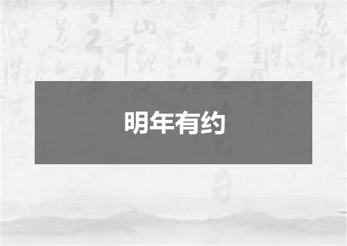 明年有约